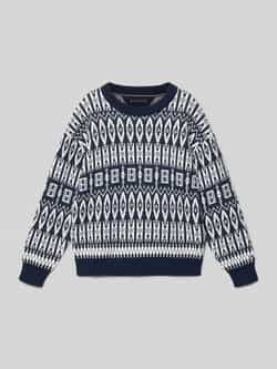 Tommy Hilfiger Kids Regular fit gebreide pullover van katoenmix model 'FAIRISLE'