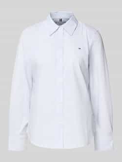 Tommy Hilfiger Regular fit overhemdblouse van katoenmix