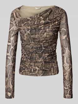 Guess Shirt met lange mouwen en asymmetrische hals model 'BERNARDETTE'