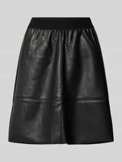 Kaffe Minirok in leerlook model 'mikka'