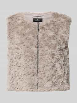 Monari Gilet van teddybont met ritssluiting
