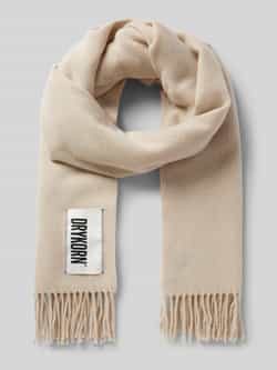 drykorn Sjaal van wol met labelpatch model 'GAZE'