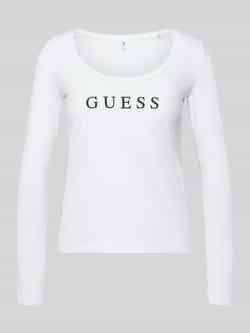 Guess Shirt met lange mouwen labelprint en ronde hals