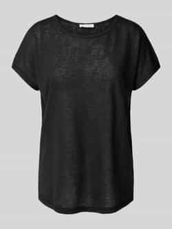 Christian Berg Woman T-shirt met geribde ronde hals