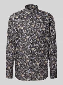 Eterna Regular fit zakelijk overhemd van katoen met kentkraag