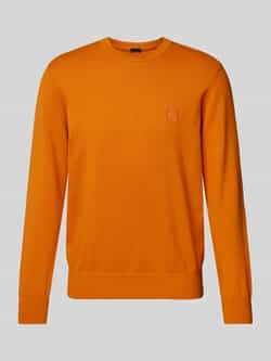 Boss Orange Gebreide pullover met labeldetail model 'Kanovano'