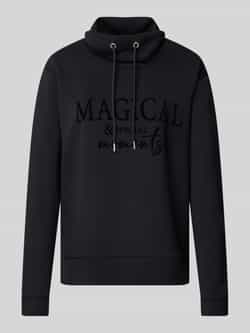 Christian Berg Woman Regular fit sweatshirt met statement in reliëf
