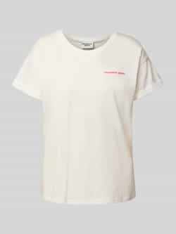 Colourful Rebel T-shirt met labelprint model 'Flower Square'