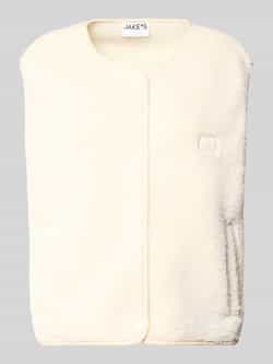 Jake*s Casual Gilet van teddybont met steekzakken