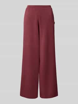 Guess Activewear Wide leg stoffen broek met labelapplicatie model 'OLYMPE'
