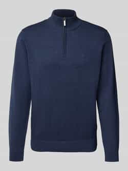 Bugatti Gebreide pullover met opstaande kraag