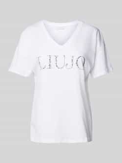 Liu Jo White T-shirt met strass-steentjes