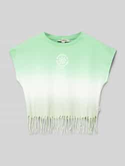 Garcia T-shirt met gerafelde zoom