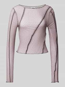 Noisy May Shirt met lange mouwen en boothals model 'VIKKI'