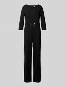 S.Oliver BLACK LABEL Regular fit jumpsuit van soepele viscosemix met sierriem
