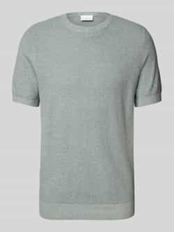 Profuomo T-shirt met ribboorden