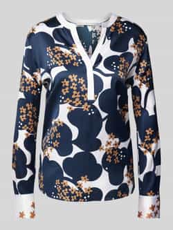 Herzensangelegenheit Blouse van een mix van zijde en elastaan met tuniekhals