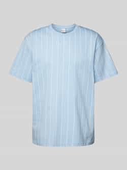 Karl Kani Small Signature Essential Pinstripe Tee men T-Shirts & Polo's blauw Maat XL Kleding