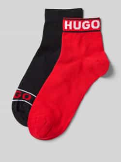 HUGO Sokken met labelstitching in een set van 2 paar