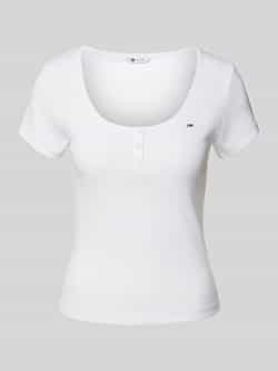 Tommy Jeans Slim fit T-shirt met ronde hals model 'HENLEY'