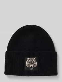 Antony Morato Beanie met brede omslag en motiefstitching