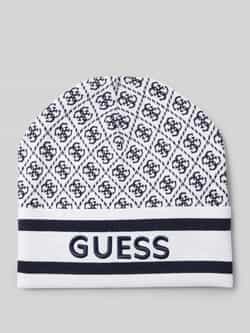 Guess Gebreide muts met labelstitching model 'SEVYN'