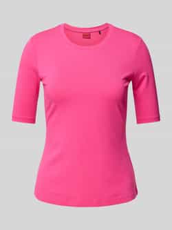 HUGO T-shirt met geribde ronde hals model 'Darnelia'