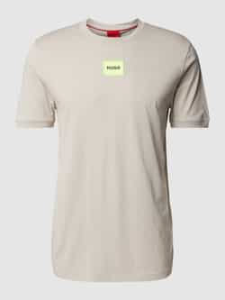 Hugo Boss Logo T-shirt van licht katoen Beige Heren