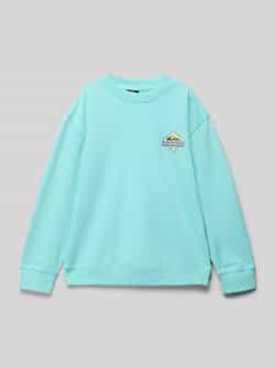 Quiksilver Sweatshirt met labelprint en ronde hals