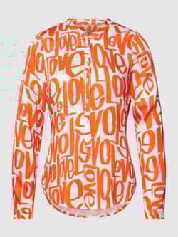 Emily Van den Bergh Overhemdblouse van viscose met opstaande kraag