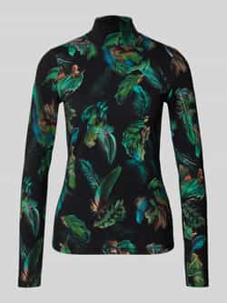 Marc Cain Shirt met lange mouwen en opstaande kraag