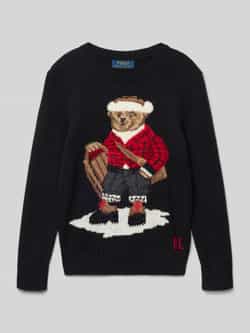 Polo Ralph Lauren Teens Gebreide pullover met motief en ronde hals