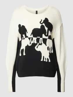 Marc Cain Gebreide pullover in two-tone-stijl