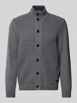 JOOP! JEANS Gebreid jack met labelpatch model 'Marior'