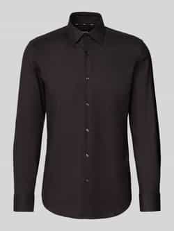 Boss Slim fit zakelijk overhemd in tweekleurig twill model 'HANK'