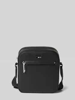 Hugo Boss Zwarte Rits Schoudertas Lente Zomer Mannen Black Heren