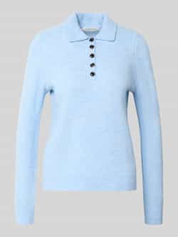 Christian Berg Woman Gebreide pullover met polokraag en knoopsluiting