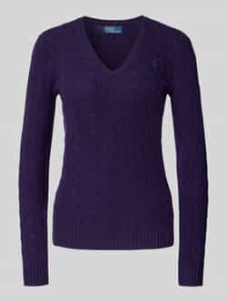 Polo Ralph Lauren Shirt met lange mouwen in gebreide look met kasjmier model 'KIMBERLY'