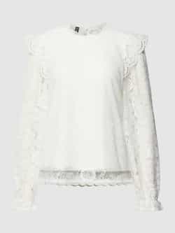 Pieces Kanten blouse met ruches model 'COLLINE'