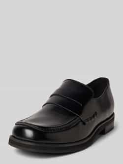 Guess Loafers van leermix met logo-applicatie model 'Bart'