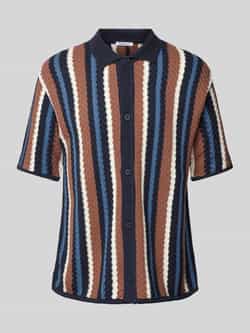 Knowledge Cotton Apparel Loose fit vrijetijdsoverhemd met streepmotief