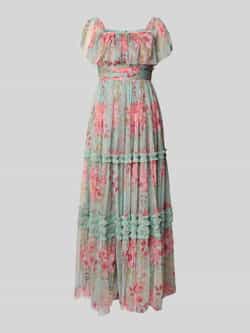 Lace & Beads Avondjurk met vierkante hals