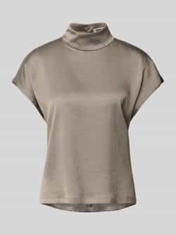 Drykorn Losse pasvorm Staande kraag Halve mouw blouse Gray Dames