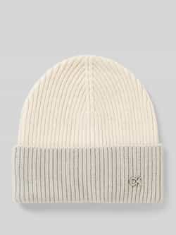 CK Calvin Klein Beanie in two-tone-stijl van een mix van wol en kasjmier