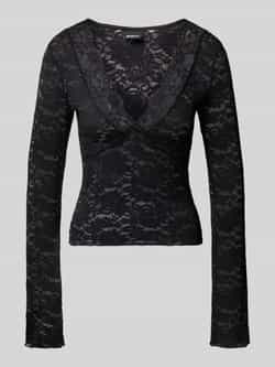 Gina Tricot Shirt met lange mouwen kant en V-hals