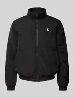 Calvin Klein Jeans Jack met labelprint model 'PADDED HARRINGTON'