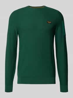 PME Legend Gebreide pullover met labeldetail