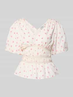 NEO NOIR Slim fit blouse met V-hals model 'Sapura fleuriel'
