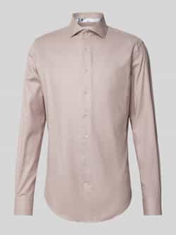 Profuomo Slim fit zakelijk overhemd met kentkraag model 'Cutaway'