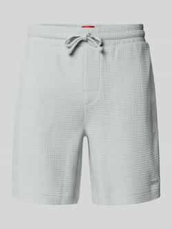 HUGO Regular fit sweatshorts met structuurmotief model 'Austin'